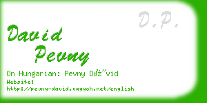 david pevny business card